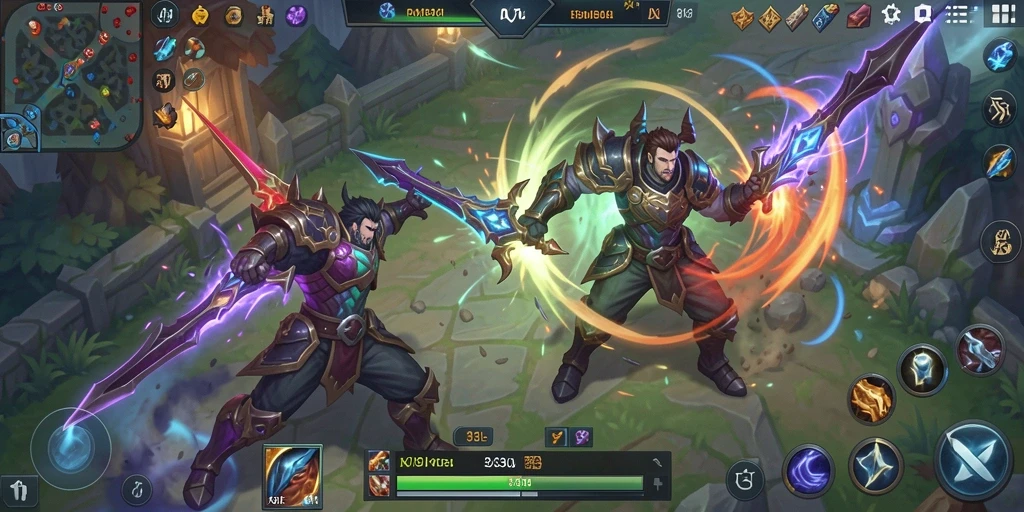Screenshot gameplay 33L menampilkan aksi pertarungan seru antar karakter.
