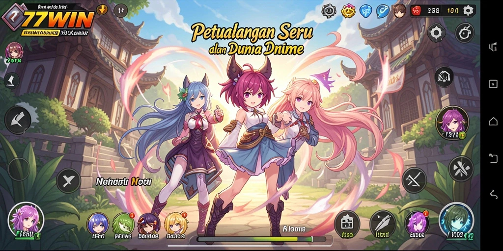 Tangkapan layar menunjukkan aksi seru dalam <strong>77WIN</strong> bersama karakter anime favorit.