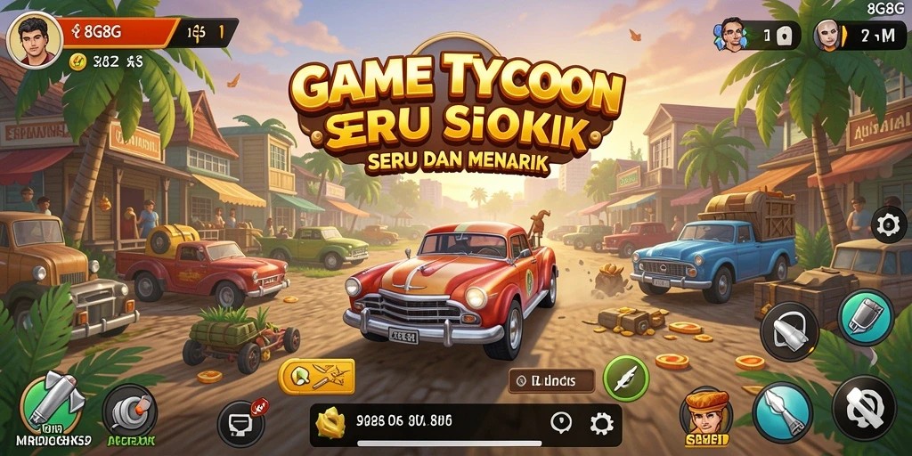 Tangkapan layar gameplay <strong>8G8G</strong> menampilkan strategi manajemen bisnis yang menarik.