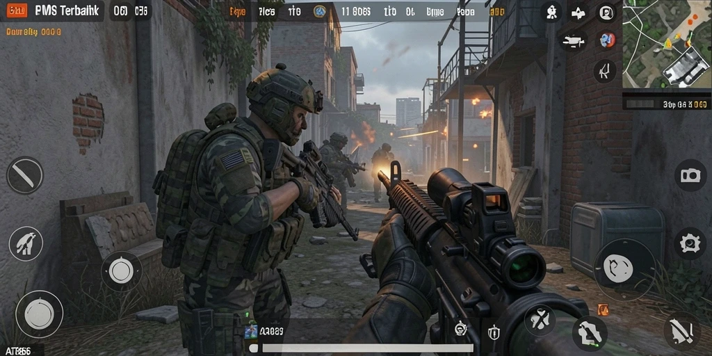 Screenshot gameplay AT866 yang menunjukkan aksi seru dalam berperang.
