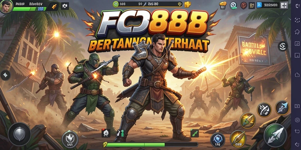 Gameplay FC888 yang mendebarkan dalam pertarungan Battle Royale.