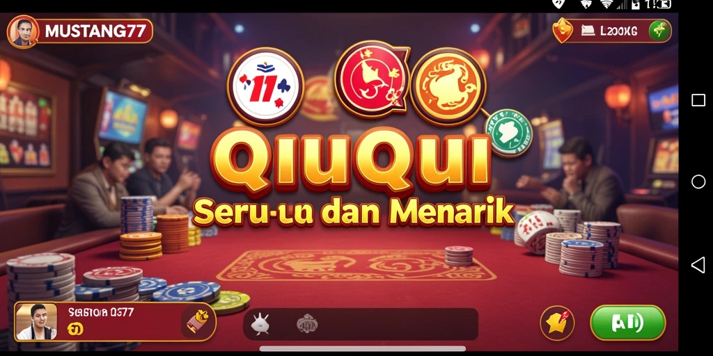 Tampilan gameplay seru dalam MUSTANG77 QiuQiu.