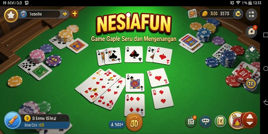 Tampilan gameplay Gaple yang menarik dan interaktif di NESIAFUN.