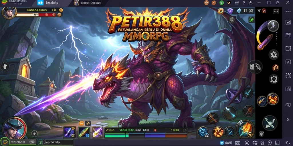 Tampilan gameplay seru di dunia PETIR388 yang penuh petualangan.