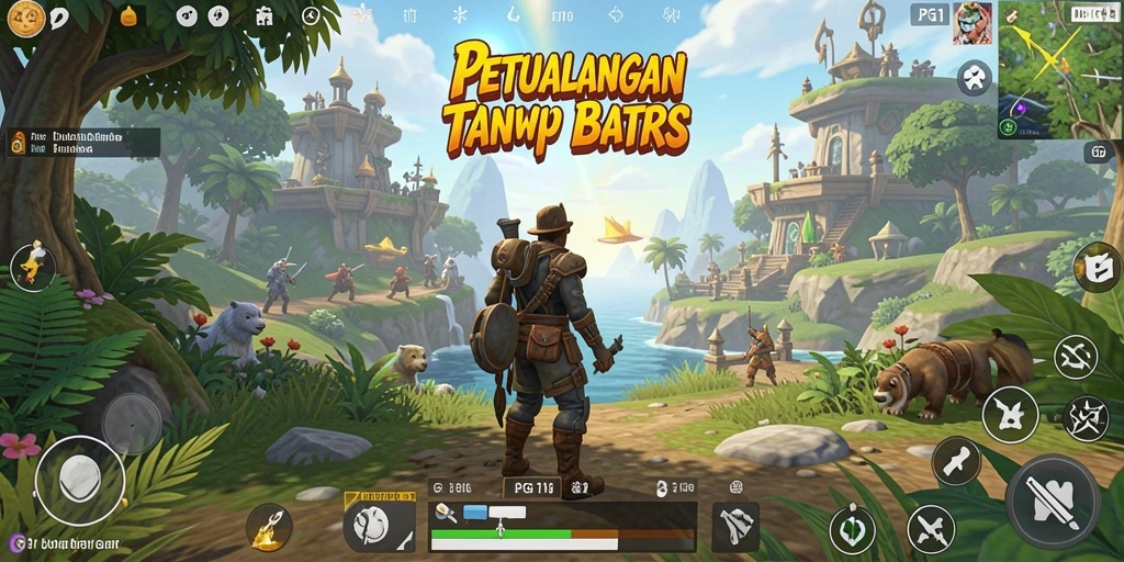 Tangkapan layar PG11 yang menunjukkan petualangan epik di dunia terbuka.