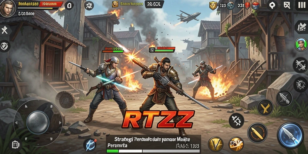 Tampilan gameplay seru dari RTZZ yang memerlukan strategi cermat.