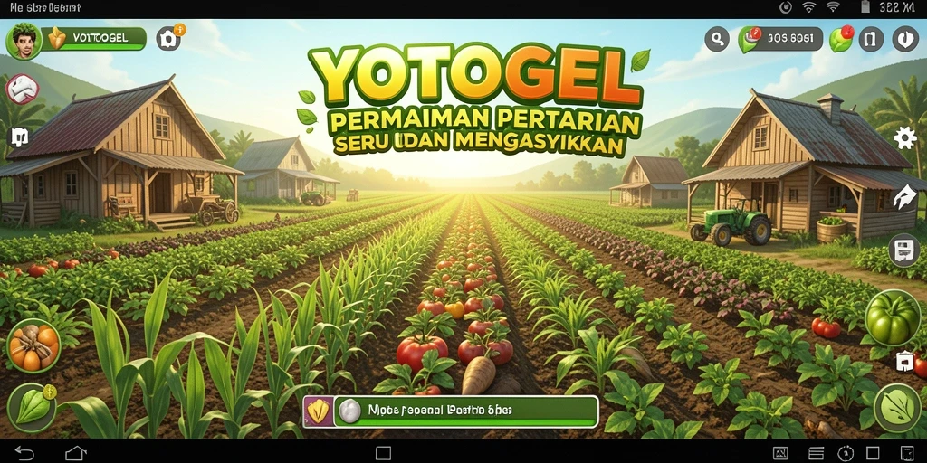 Tampilan gameplay YOTOGEL menampilkan aktivitas pertanian yang seru dan interaktif.